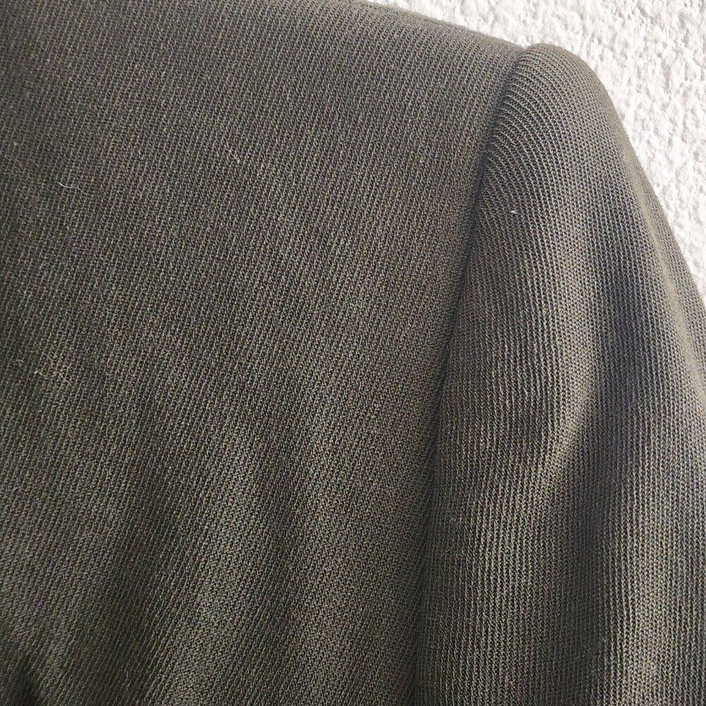 Lauren Ralph Lauren Blazer Womens 4 Olive Green Wool Military Utility Jacket USA - Picture 9 of 11
